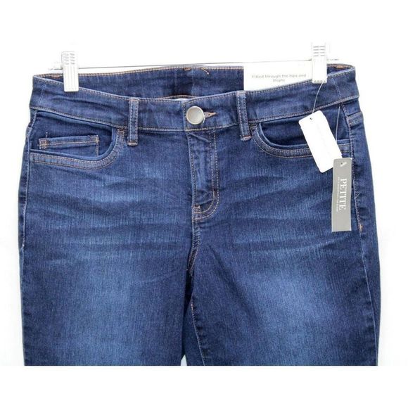 Christopher Banks Shaped Fit Mid Rise Crop Capri Jeans Size 4P Inseam 18" NWT - Picture 3 of 12